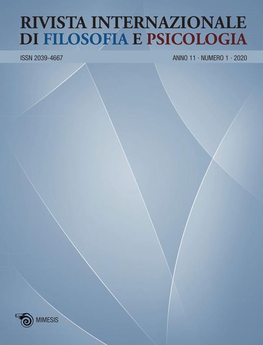 Rivista internazionale di filosofia e psicologia (2020). Vol. 1 - copertina