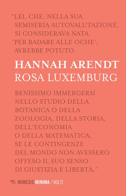 Rosa Luxemburg - Hannah Arendt - copertina