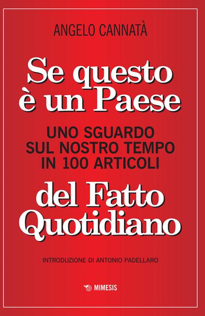 Se questo è un paese. Uno sguardo sul nostro tempo in 100 articoli del Fatto Quotidiano - Angelo Cannatà - copertina