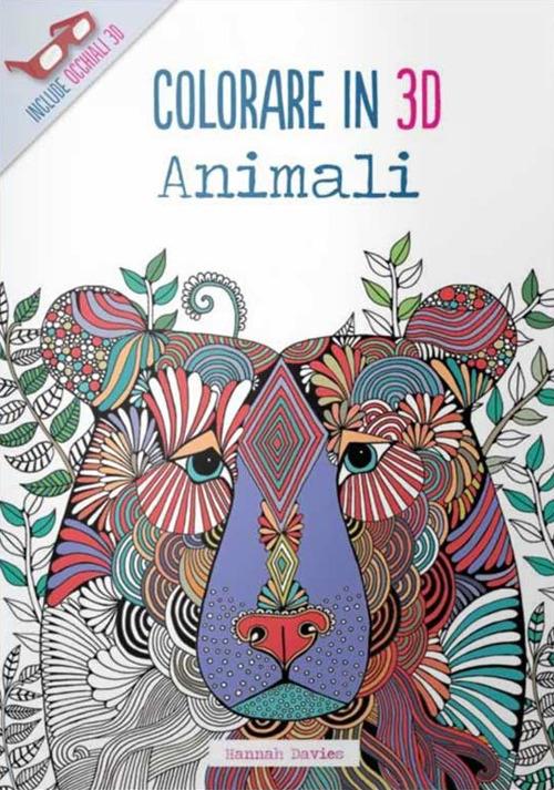 Animali. Colorare in 3D. Con gadget - Hannah Davies - Libro - Logos 