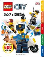 Gioca e disegna. Disegna e crea. Lego city. Con adesivi. Ediz. illustrata