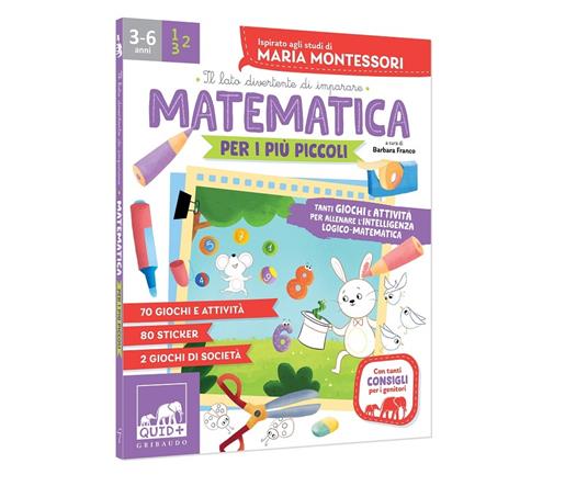 Matematica per i più piccoli. Tanti giochi e attività per allenare l'intelligenza logico-matematica. Ispirato agli studi di Maria Montessori. Con adesivi - 8