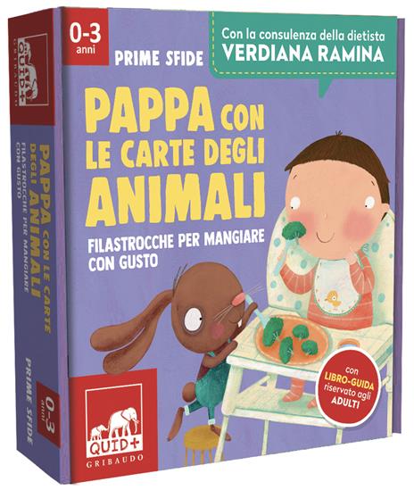 Pappa con le carte degli animali. Filastrocche per mangiare con gusto. Ediz. a colori. Con 35 carte. Con libro-guida riservato agli adulti - Barbara Franco,Verdiana Ramina - copertina