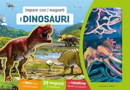 Dinosauri. Imparo con i magneti. Ediz. a colori. Con 39 magneti. Con tabellone - copertina