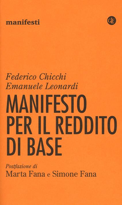 Manifesto per il reddito di base - Federico Chicchi,Emanuele Leonardi - copertina