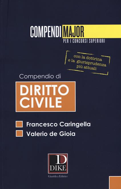 Compendio di diritto civile - Francesco Caringella,Valerio De Gioia - copertina