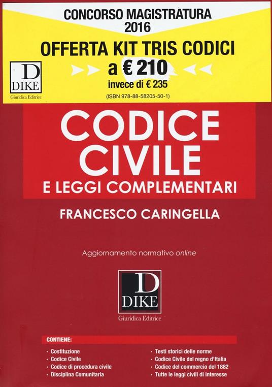 Tris codici concorso magistratura 2016 - copertina