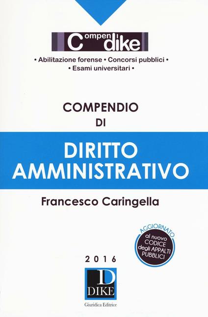 Compendio di diritto amministrativo - Francesco Caringella - copertina