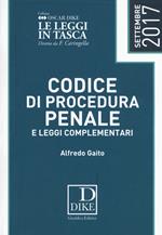 Codice di procedura penale e leggi complementari 2017