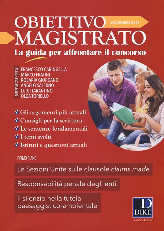 Obiettivo magistrato. La guida per affrontare il concorso (2018). Vol. 11: Novembre. - copertina