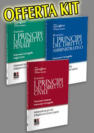 Kit I principi del diritto. I principi del diritto civile-I principi del diritto amministrativo-I principi del diritto penale. Indispensabili per gli scritti di magistratura e concorsi superiori - Vincenzo Carbone,Francesco Caringella,Luigi Levita - copertina