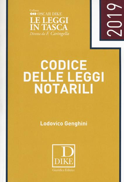 Codice delle leggi notarili pocket - Lodovico Genghini - copertina