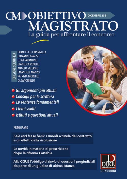 Obiettivo magistrato. La guida per affrontare il concorso (2021). Vol. 9: Dicembre. - copertina