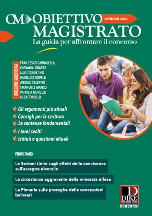 Obiettivo magistrato. La guida per affrontare il concorso (2022). Vol. 1: Gennaio. - copertina