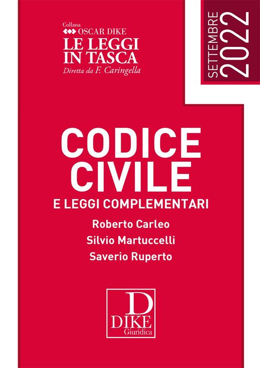 Codice civile e leggi complementari pocket - Roberto Carleo,Silvio Martuccelli,Saverio Ruperto - copertina