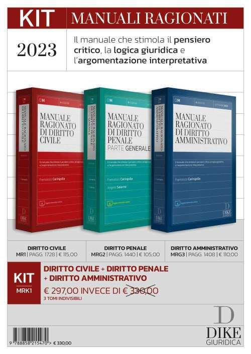 Kit tris manuali ragionati. Diritto civile-Diritto penale-Diritto amministrativo. Con aggiornamento online - Francesco Caringella,Angelo Salerno - copertina