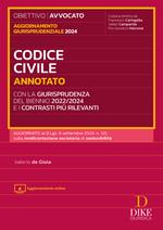 Codice civile annotato. Esame avvocato. Aggiornamento giurisprudenziale 2024. Annotato con la giurisprudenza del biennio 2022/2024 e i contrasti più rilevanti. Aggiornato al D.Lgs. 6 settembre 2024, n. 125, sulla rendicontazione societaria di sostenibilità