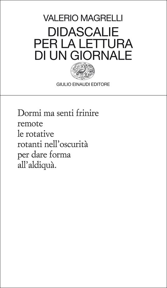 Didascalie per la lettura di un giornale - Valerio Magrelli - ebook