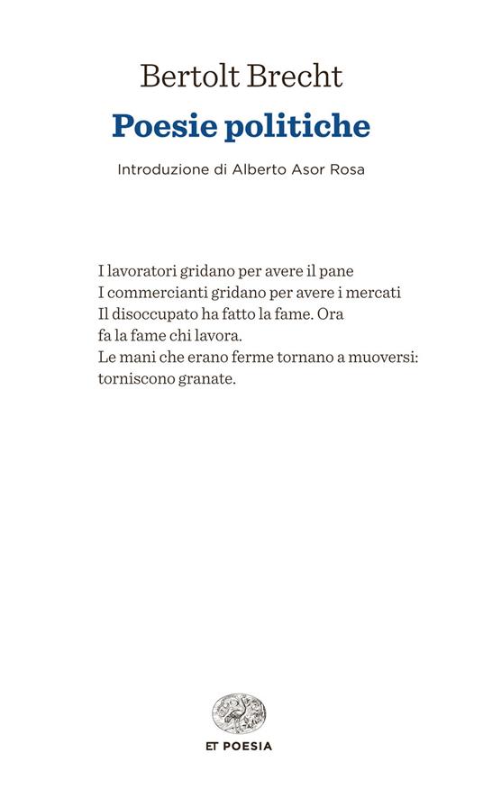 Poesie politiche - Bertolt Brecht,Enrico Ganni - ebook