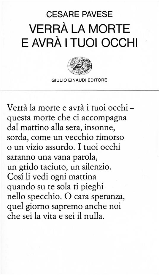 Verrà la morte e avrà i tuoi occhi - Cesare Pavese - ebook