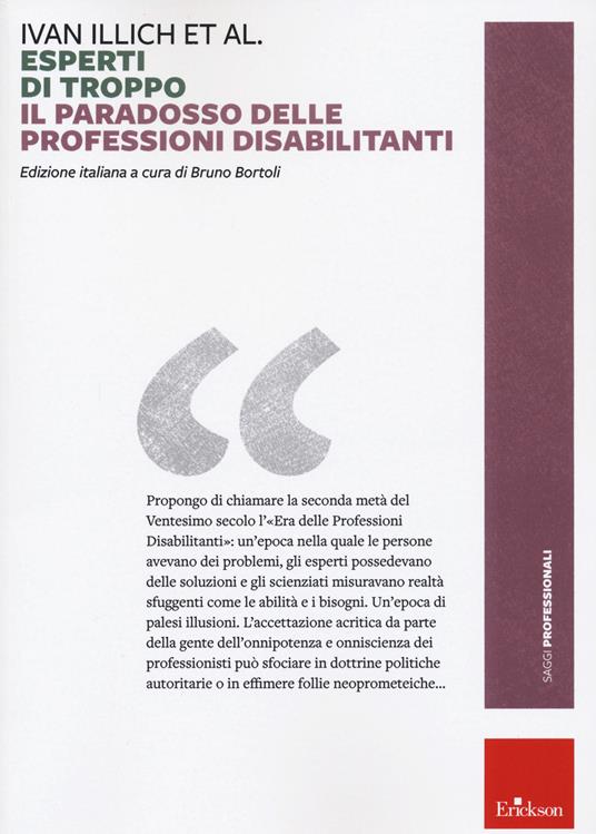 Esperti di troppo. Il paradosso delle professioni disabilitanti - Ivan Illich - copertina