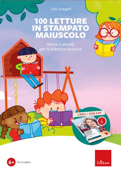 100 letture in stampato maiuscolo (Libro + Web App) - Carlo Scataglini - copertina