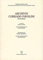 Archivio Corrado Pavolini. Inventario