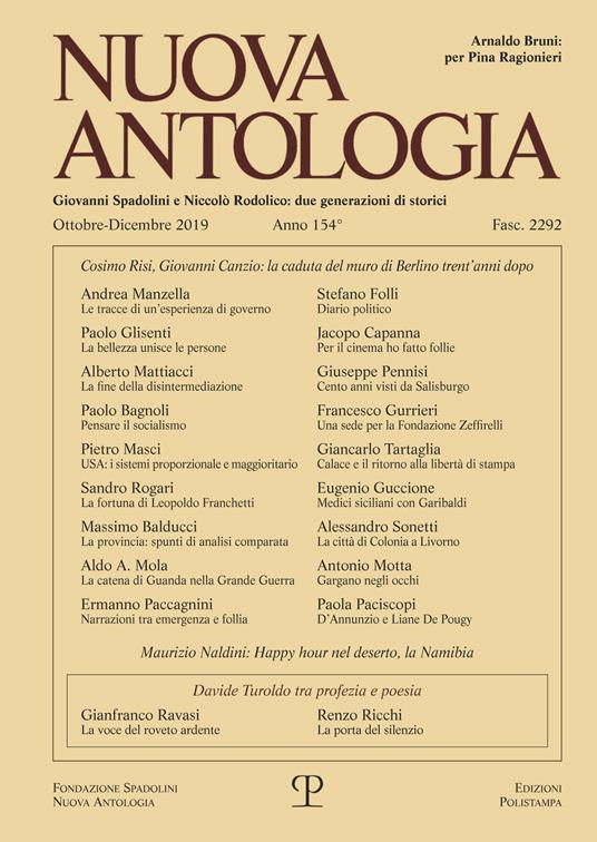 Nuova antologia (2019). Vol. 4: Ottobre-Dicembre. - copertina