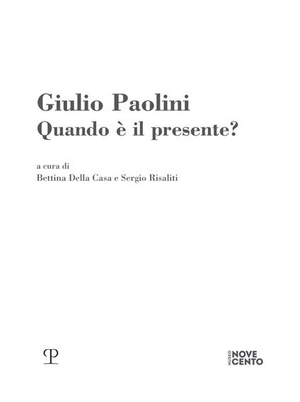 Giulio Paolini. Quando è il presente? - copertina