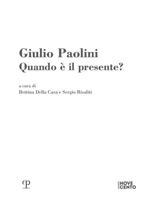 Giulio Paolini. Quando è il presente? - copertina