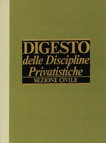 Digesto delle discipline privatistiche. Sezione civile - copertina