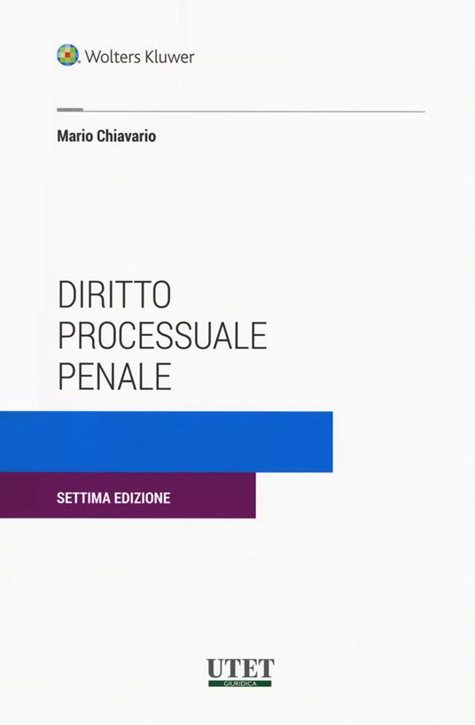 Diritto processuale penale - Mario Chiavario - copertina