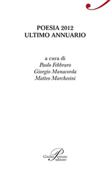 Poesia 2012. Ultimo annuario - copertina