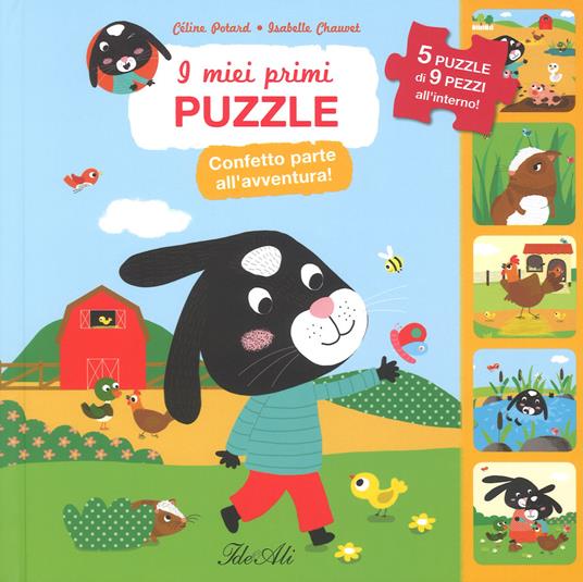 Confetto parte all'avventura! I miei primi puzzle. Ediz. a colori - Isabelle Chauvet,Céline Potard - copertina