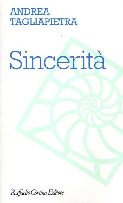 Sincerità - Andrea Tagliapietra - copertina