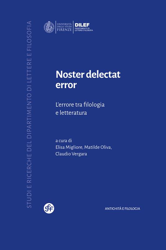 Noster delectat error. L'errore tra filologia e letteratura - copertina