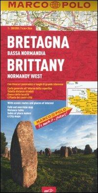 Bretagna, Bassa Normandia. 1:300.000. Ediz. multilingue - copertina