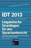 IDT 2013. Band 5. Linguistiche Grundlagen für den Sprachunterricht. Sektionen C1, C2, C3, C4, C5, C6 - copertina