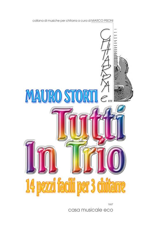 Tutti in trio. 14 pezzi facili per 3 chitarre. Spartito - Mauro Storti - copertina