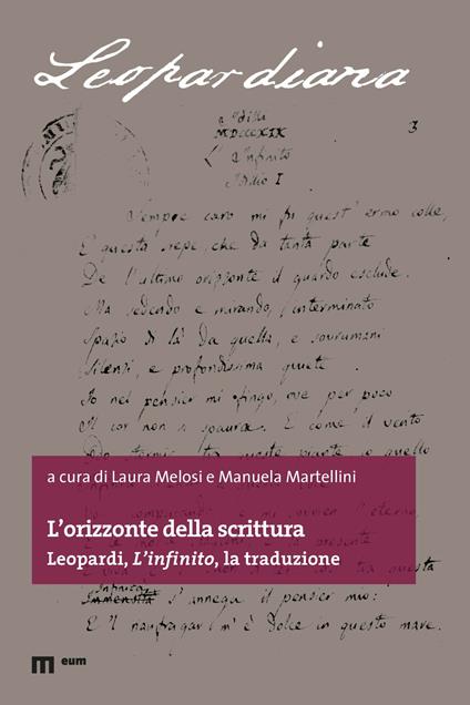 L'orizzonte della scrittura. Leopardi, «L'infinito», la traduzione - copertina