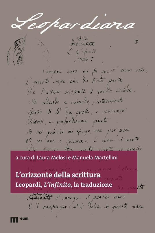 L'orizzonte della scrittura. Leopardi, «L'infinito», la traduzione - copertina