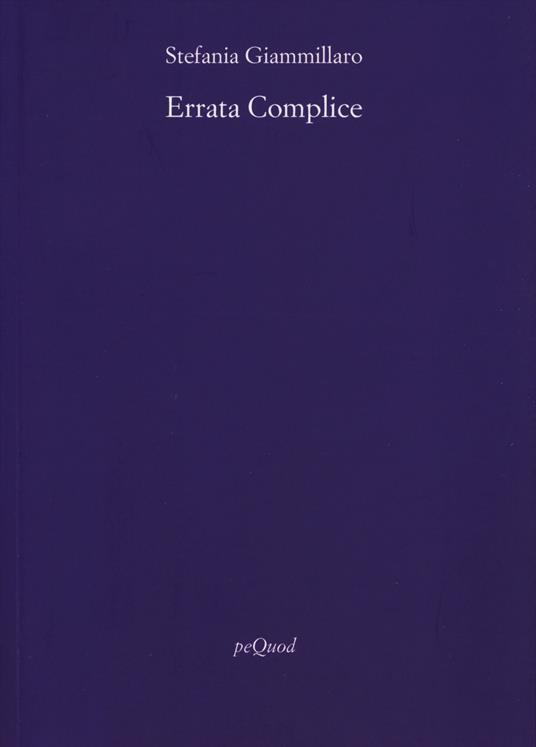 Errata complice - Stefania Giammillaro - copertina