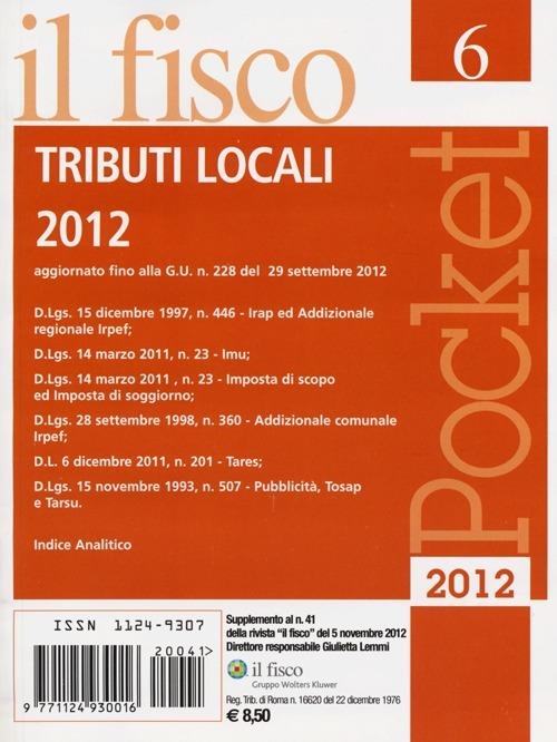 Il fisco (2012). Vol. 6: Tributi locali - copertina