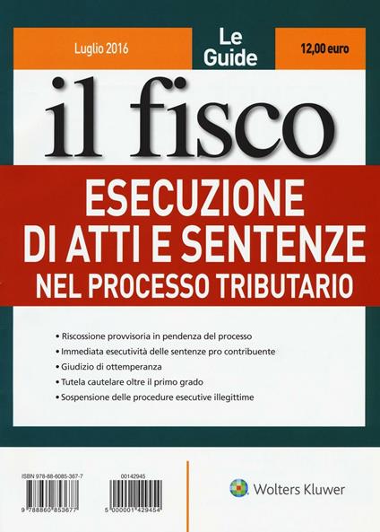 Esecuzione di atti e sentenze nel processo tributario - copertina