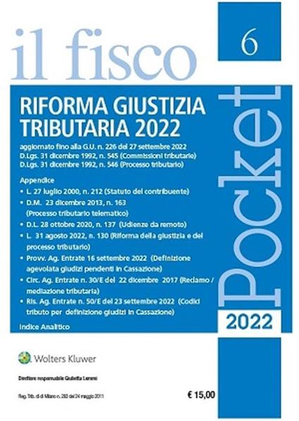 Riforma giustizia tributaria 2022 - copertina