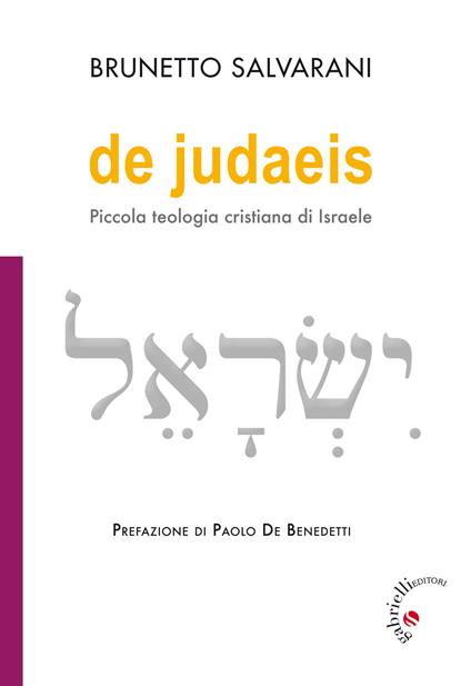 De Judaeis. Piccola teologia cristiana di Israele - Brunetto Salvarani - copertina