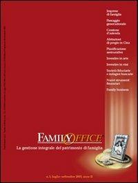 Family office (2005). Vol. 3: Imprese familiari e cessioni di azienda. - copertina