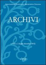 Archivi. Luglio-dicembre 2012