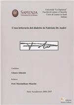 L' uso letterario del dialetto in Fabrizio De Andrè