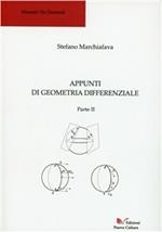 Appunti di geometria differenziale. Parte II